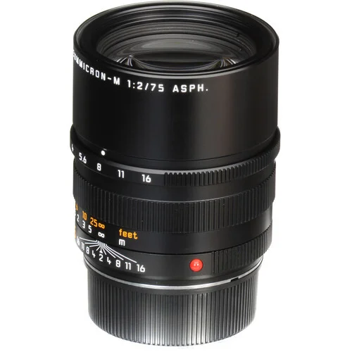 Leica Apo Summicron M 75mm F 2 Asph Black Lens
