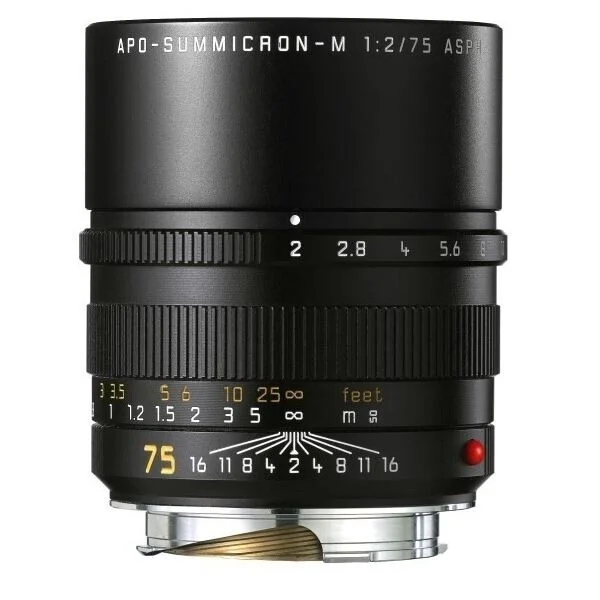 Leica Apo Summicron M 75mm F 2 Asph Black Lens