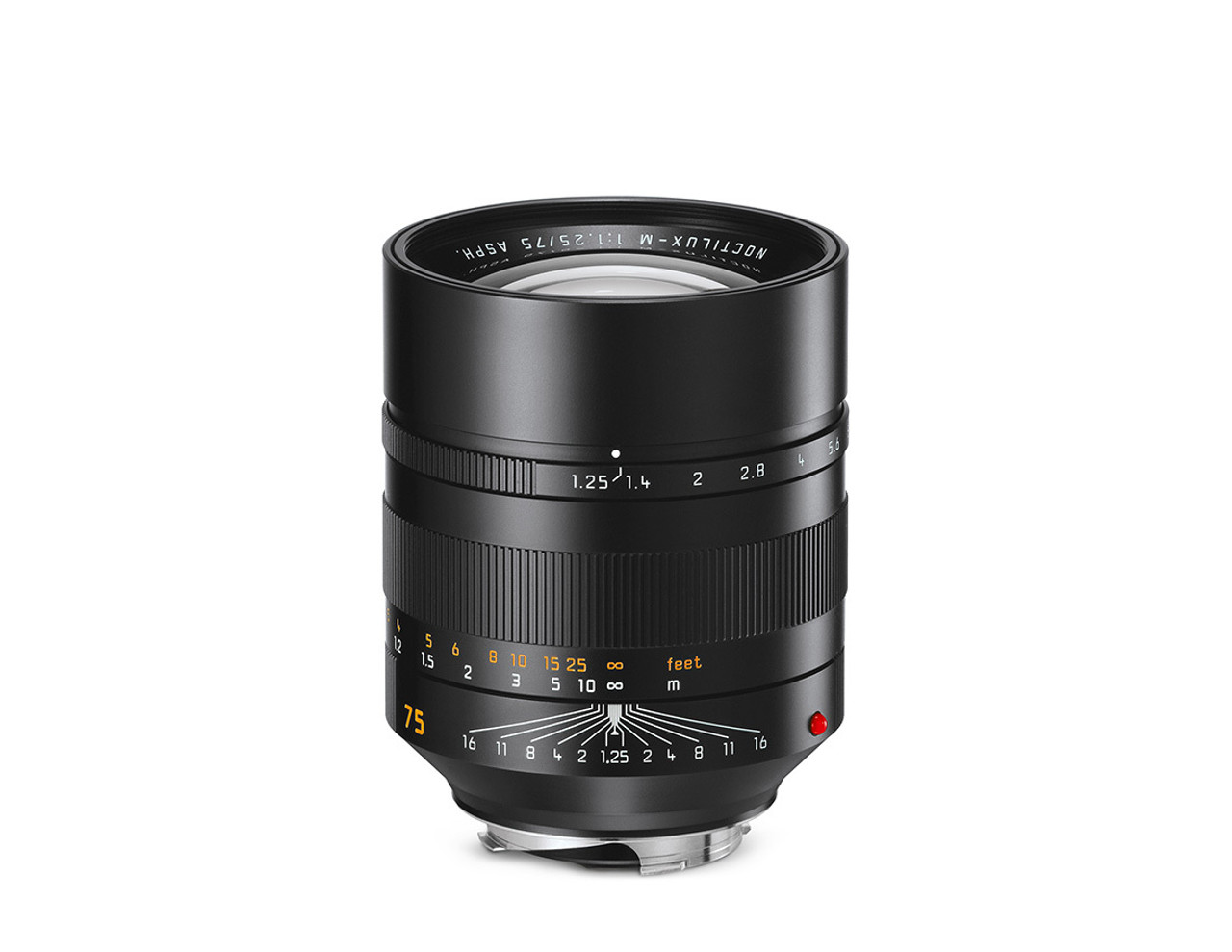 Leica Noctilux M 75mm F 1 25 Asph Black Lens