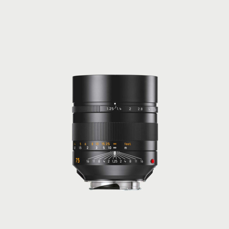 Leica Noctilux M 75mm F 1 25 Asph Black Lens