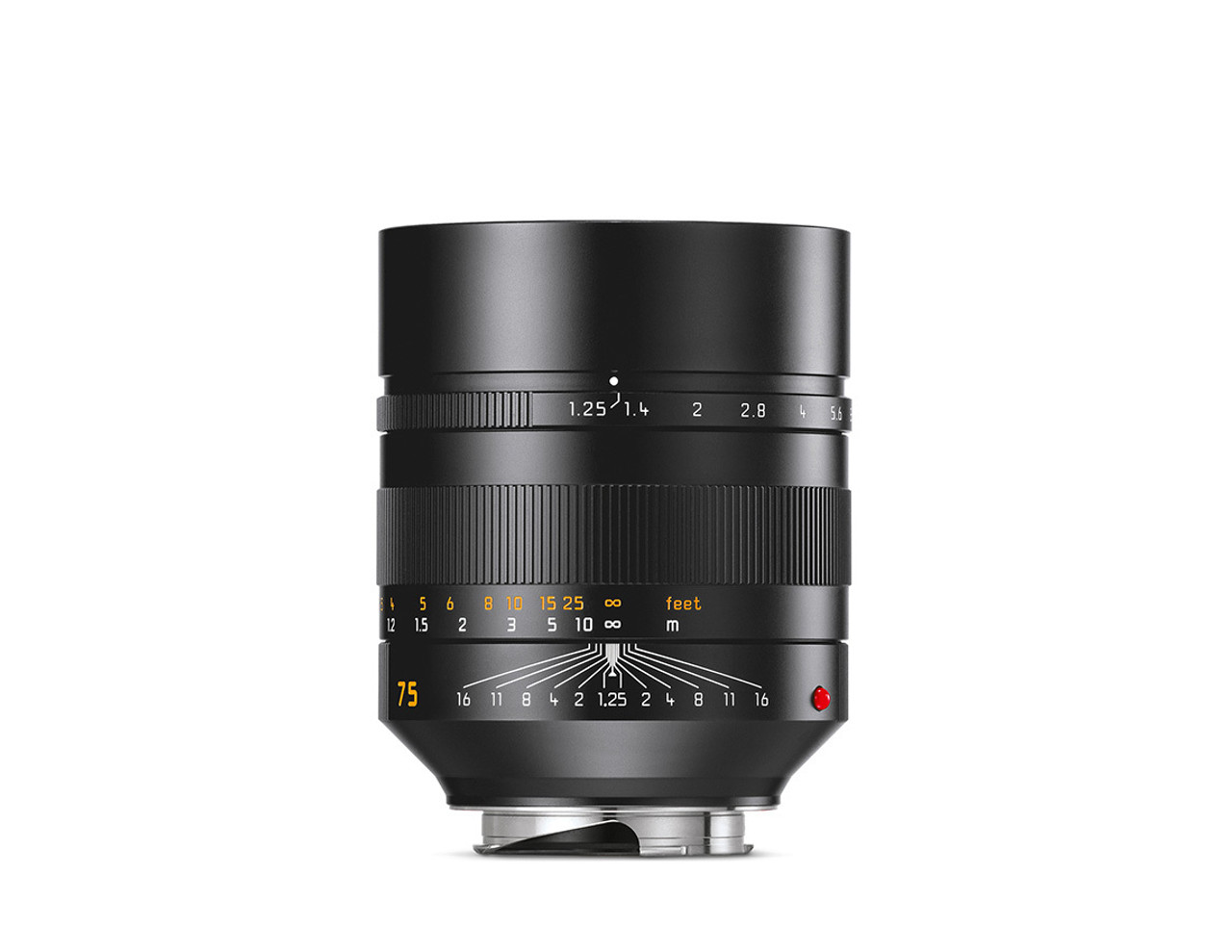 Leica Noctilux M 75mm F 1 25 Asph Black Lens