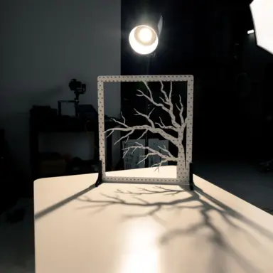 V Flat Shadow Board Tree Branches