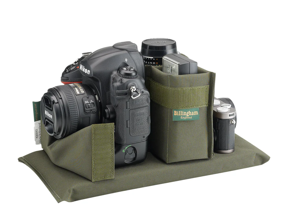 Billingham 225 Mkii Camera Bag Khaki Canvas Tan Leather