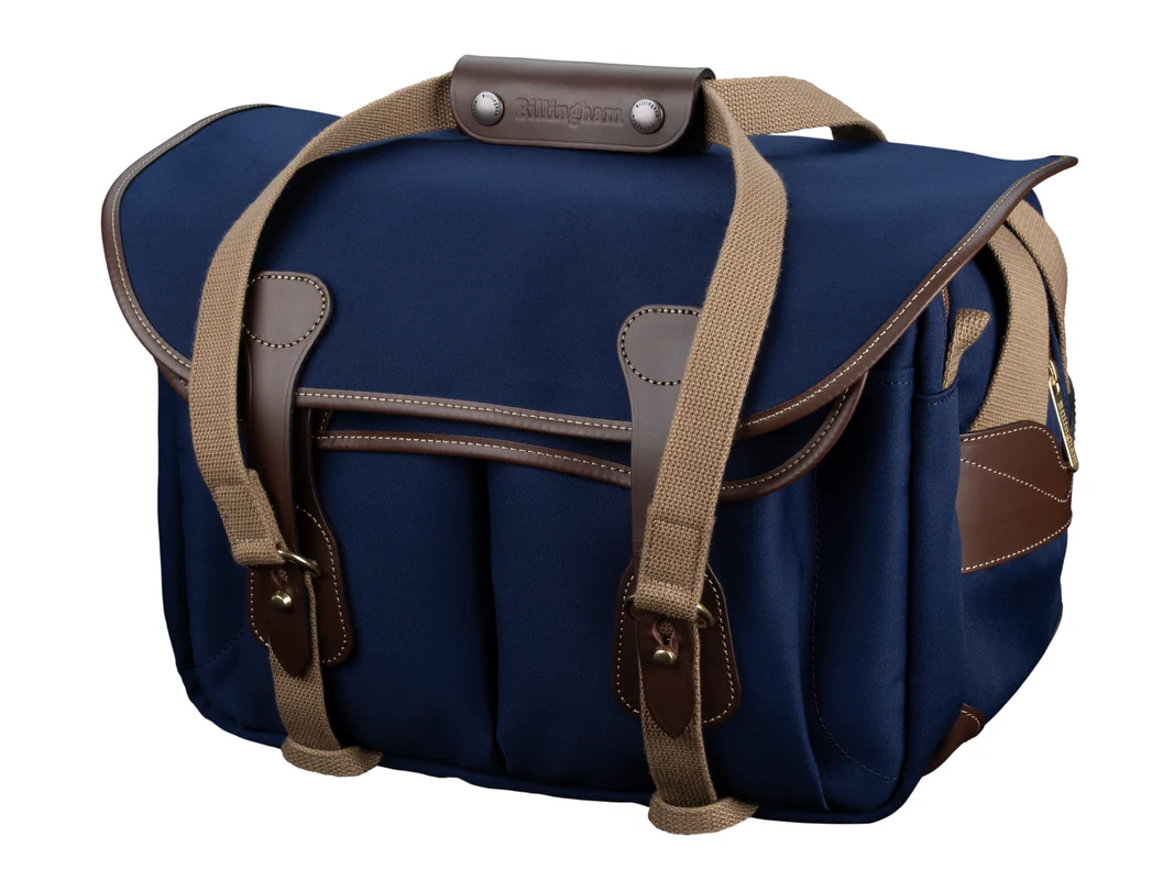 Billingham 335 Mkii Camera Bag Blue Canvas Brown Leather