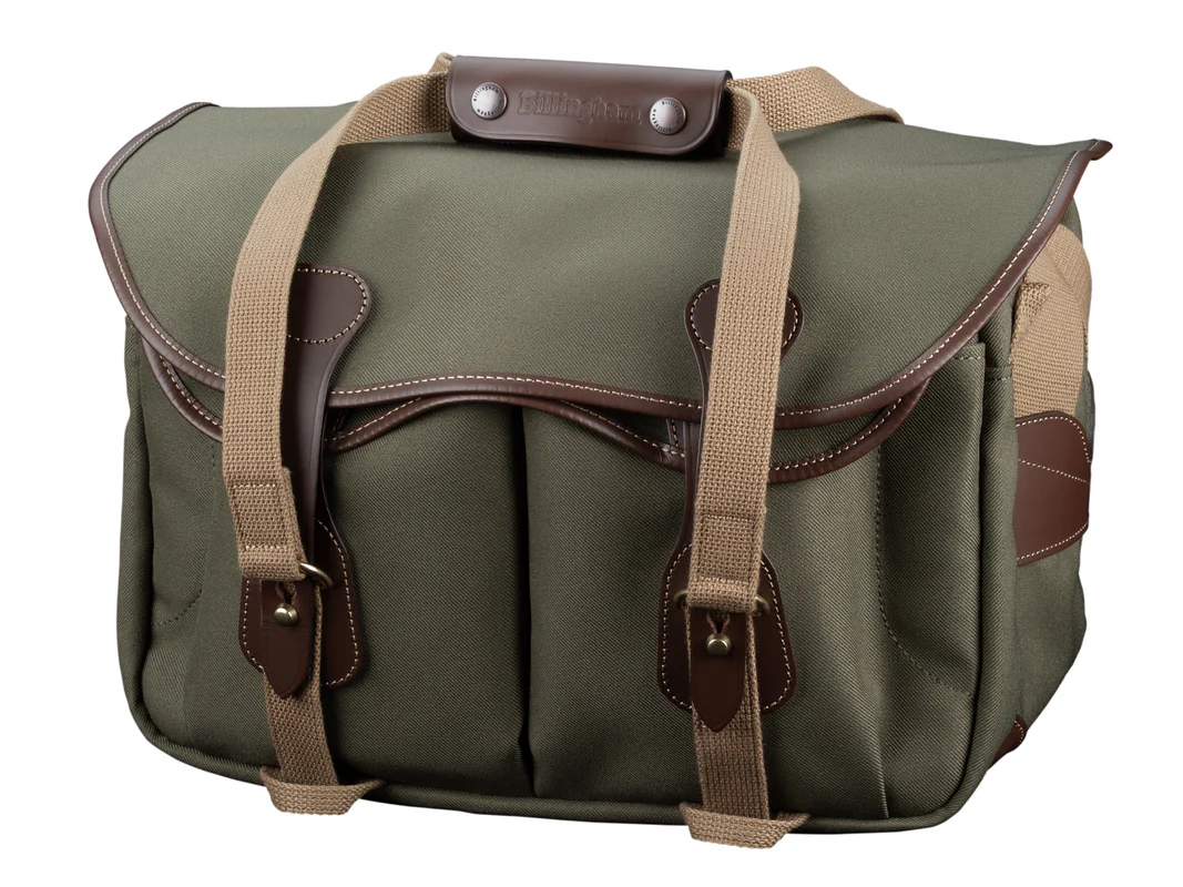 Billingham 335 Mkii Camera Bag Green Fibrenyte Brown Leather