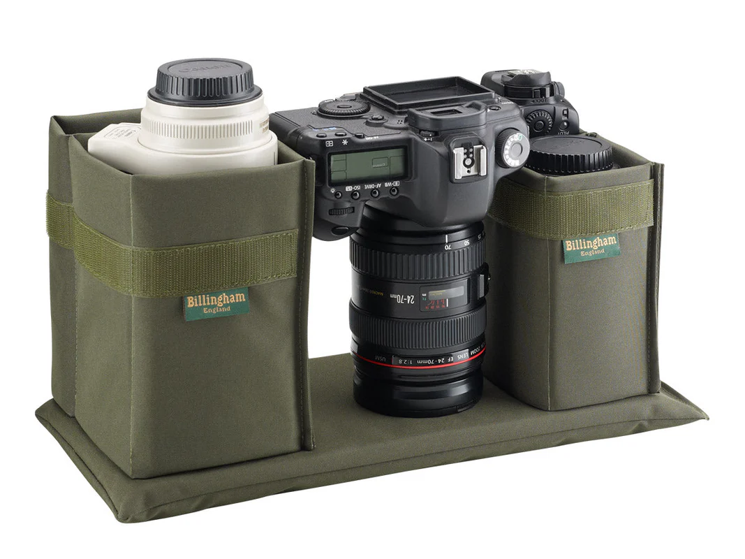 Billingham 335 Mkii Camera Bag Green Fibrenyte Brown Leather