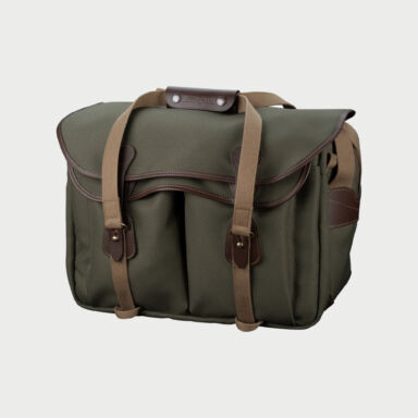 Billingham 445 Mkii Camera Bag Green Fibrenyte Brown Leather