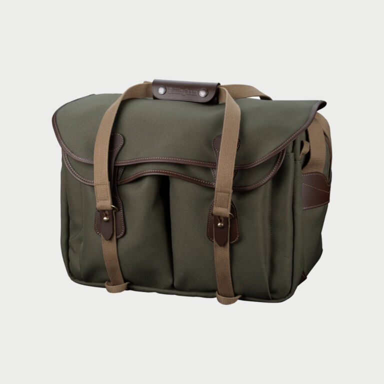 Billingham 445 Mkii Camera Bag Green Fibrenyte Brown Leather