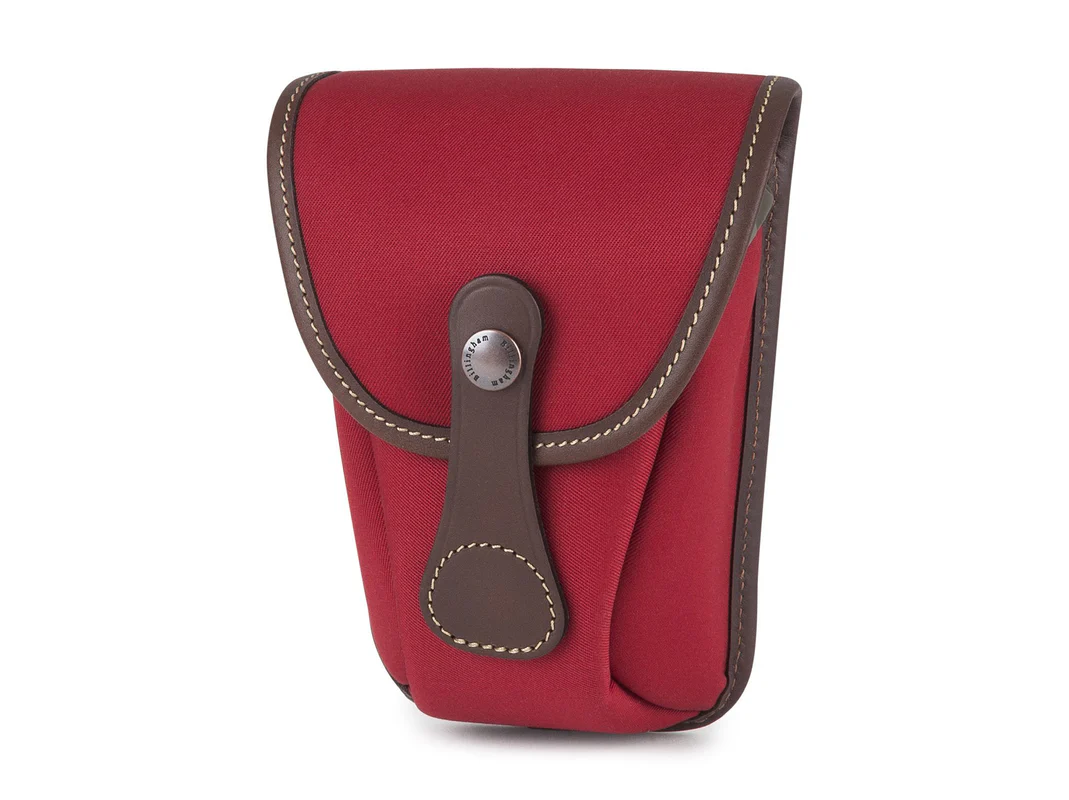 Billingham Avea 7 End Pockets Burgundy Canvas Brown Leather