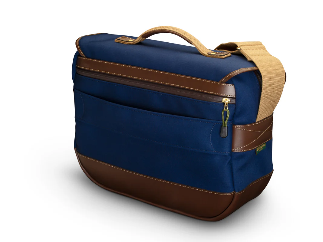 Billingham Eventer Mkii Camera Bag Blue Canvas Brown Leather