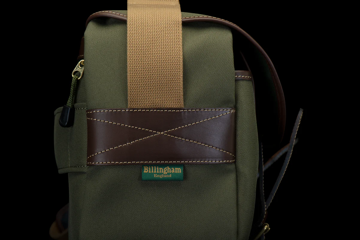 Billingham Eventer Mkii Camera Bag Green Fibrenyte Brown Leather
