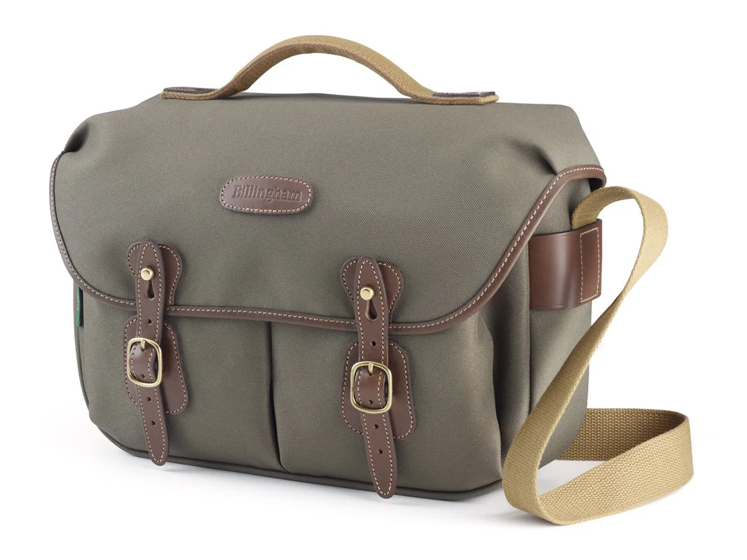 Billingham Hadley Pro Camera Bag Green Fibrenyte Brown Leather