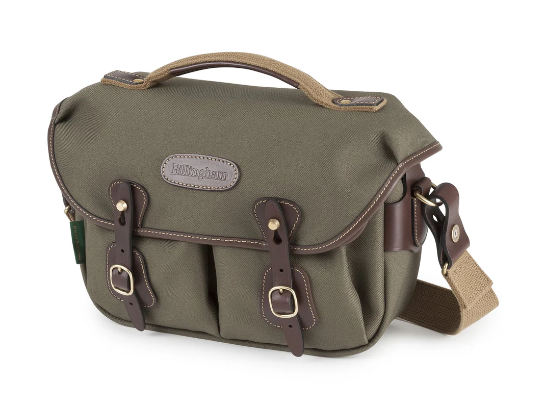 Billingham Hadley Small Pro Camera Bag Green Fibrenyte Brown Leather