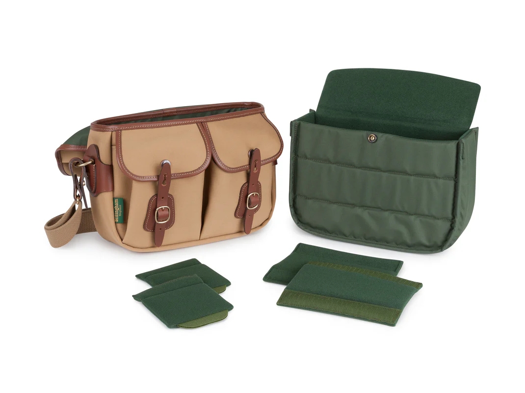 Billingham Hadley Small Pro Camera Bag Green Fibrenyte Brown Leather