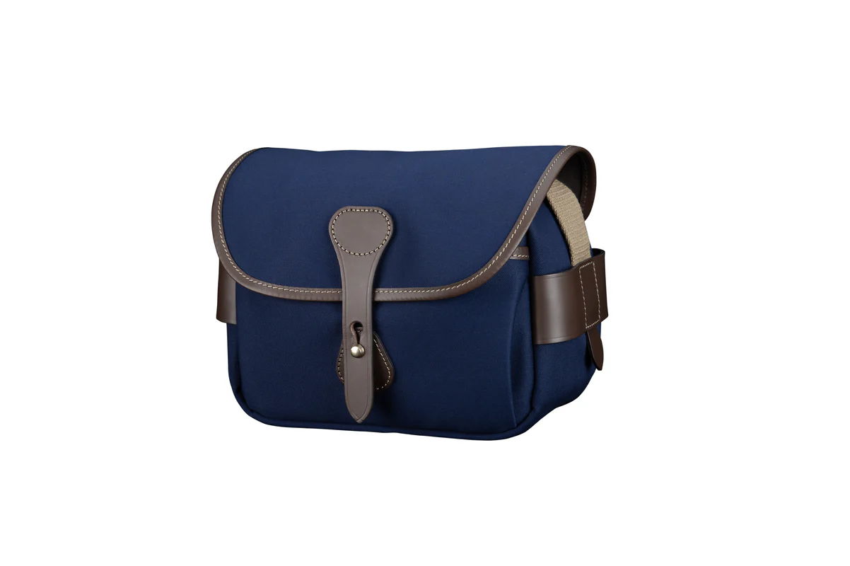 Billingham S2 Camera Bag Blue Canvas Brown Leather