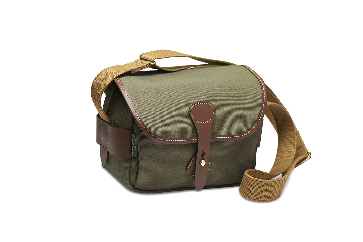 Billingham S2 Camera Bag Green Fibrenyte Brown Leather