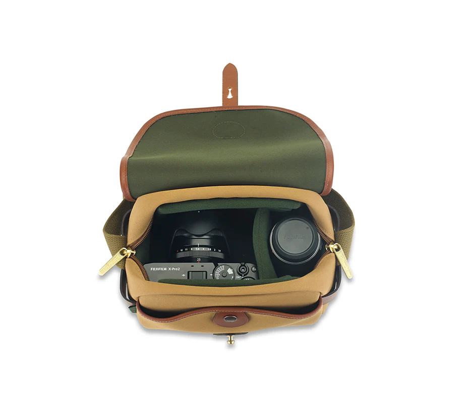 Billingham S2 Camera Bag Green Fibrenyte Brown Leather