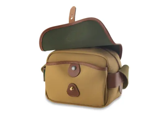 Billingham S2 Camera Bag Green Fibrenyte Brown Leather