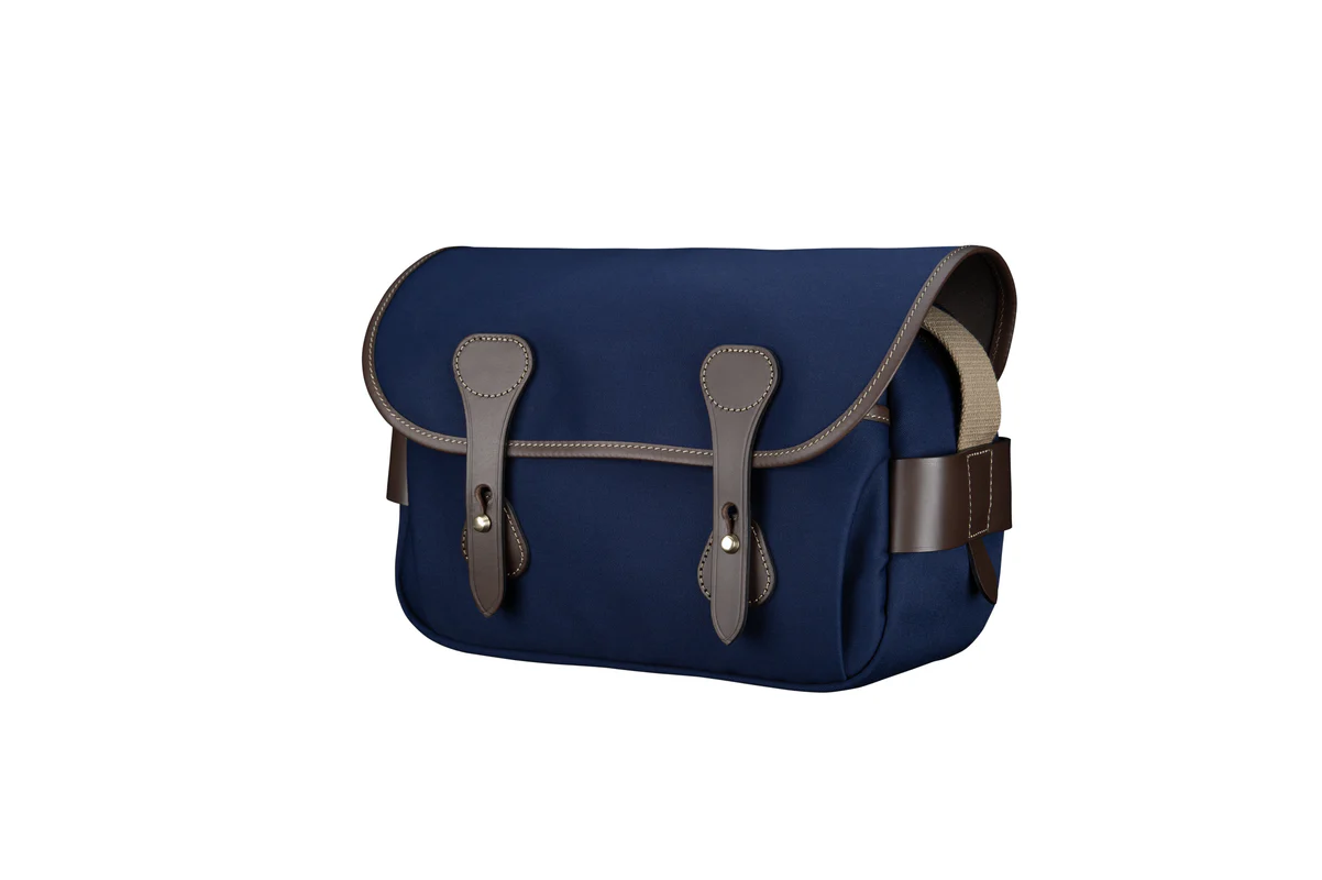 Billingham S3 Camera Bag Blue Canvas Brown Leather