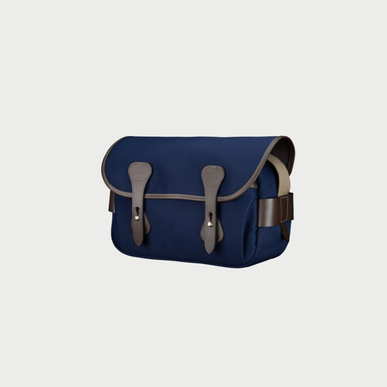 Billingham S3 Camera Bag Blue Canvas Brown Leather