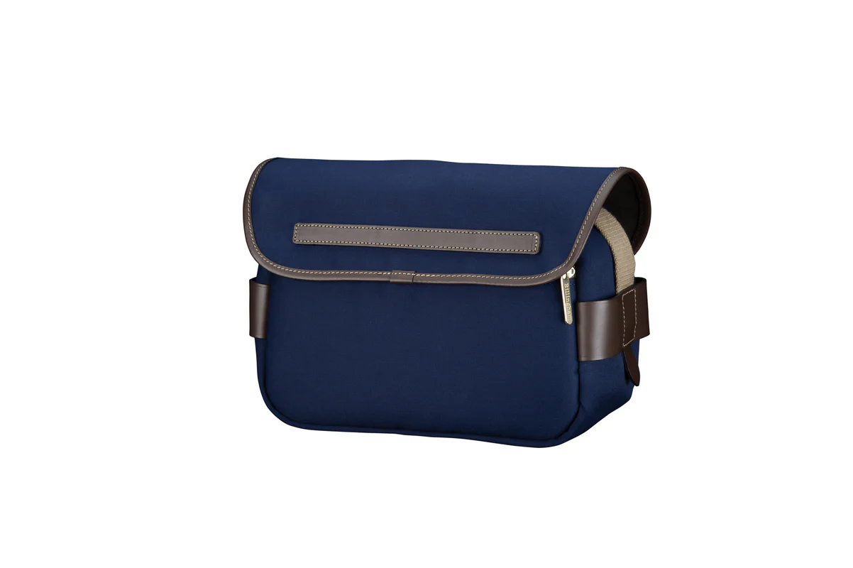 Billingham S3 Camera Bag Blue Canvas Brown Leather
