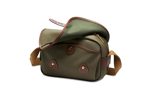 Billingham S3 Camera Bag Green Fibrenyte Brown Leather