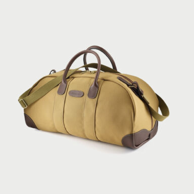 Billingham Weekender Bag Khaki Fibrenyte Brown Leather