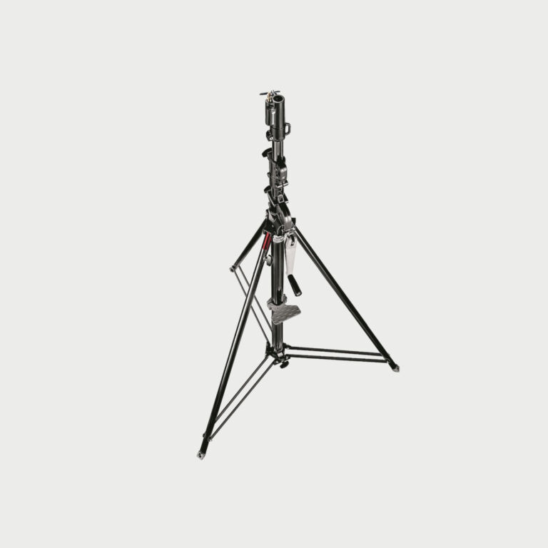 Manfrotto Geared Wind Up Stand With Safety Release Cable Black Chrome