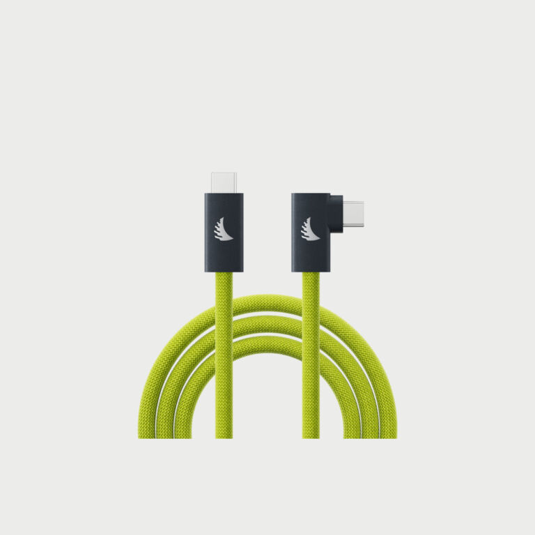 Angelbird Usb C 3 2 Solid Flex Right Angle Tether Cable Lime 4 5m
