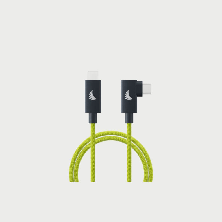 Angelbird Usb C 4 0 Solid Flex Right Angle Cable Lime 1m