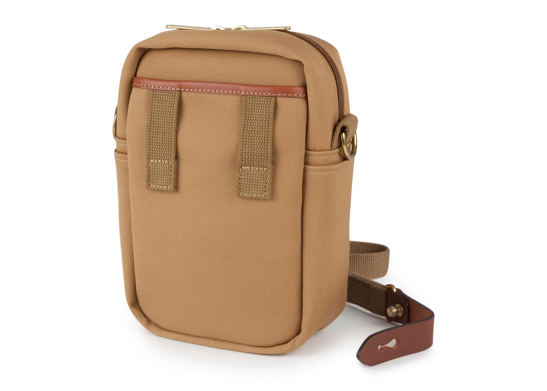 Billingham Airline Stowaway Pouch Khaki Canvas Tan Leather