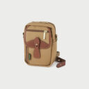 Billingham Airline Stowaway Pouch Khaki Canvas Tan Leather