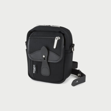 Billingham Compact Stowaway Pouch Black Canvas Black Leather