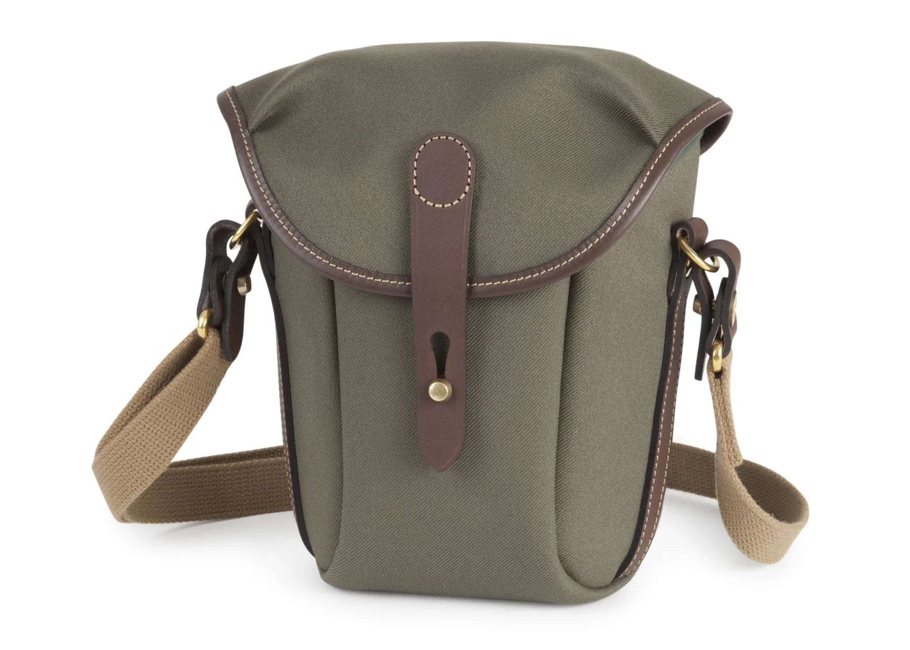 Billingham Galbin 10 Binocular Case Green Fibrenyte Brown Leather