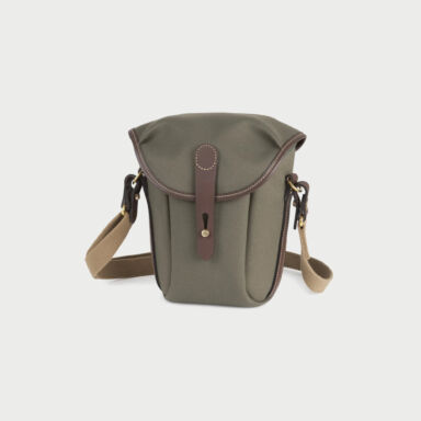 Billingham Galbin 10 Binocular Case Green Fibrenyte Brown Leather