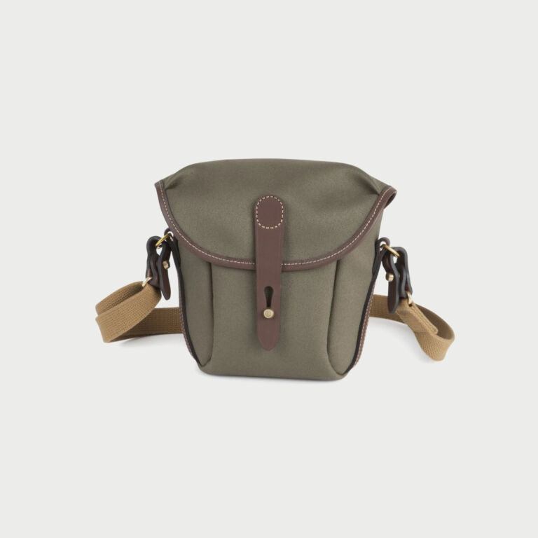 Billingham Galbin 8 Binocular Case Green Fibrenyte Brown Leather