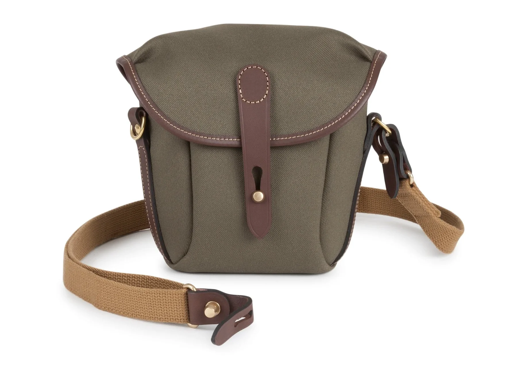 Billingham Galbin 8 Binocular Case Green Fibrenyte Brown Leather