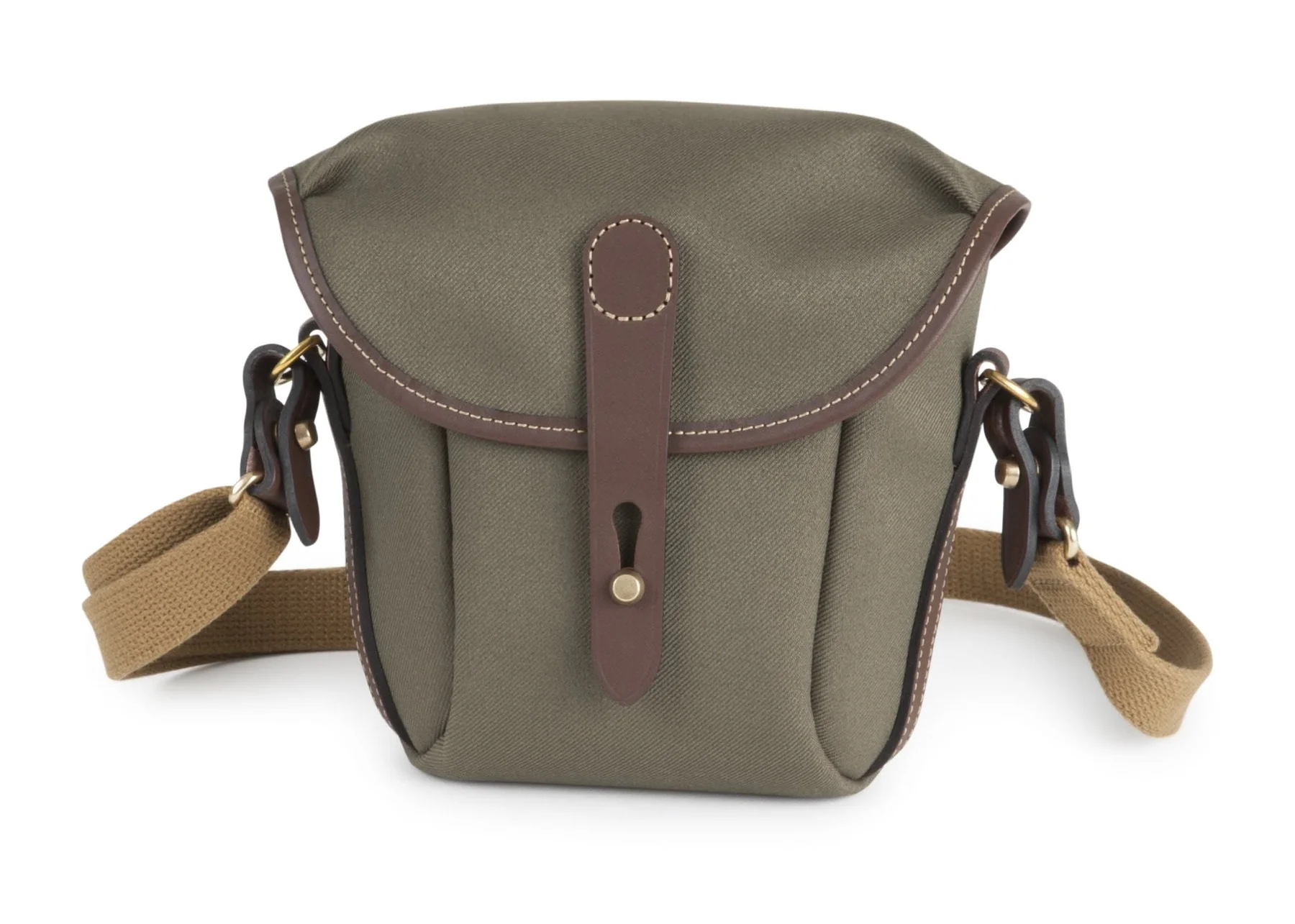 Billingham Galbin 8 Binocular Case Green Fibrenyte Brown Leather