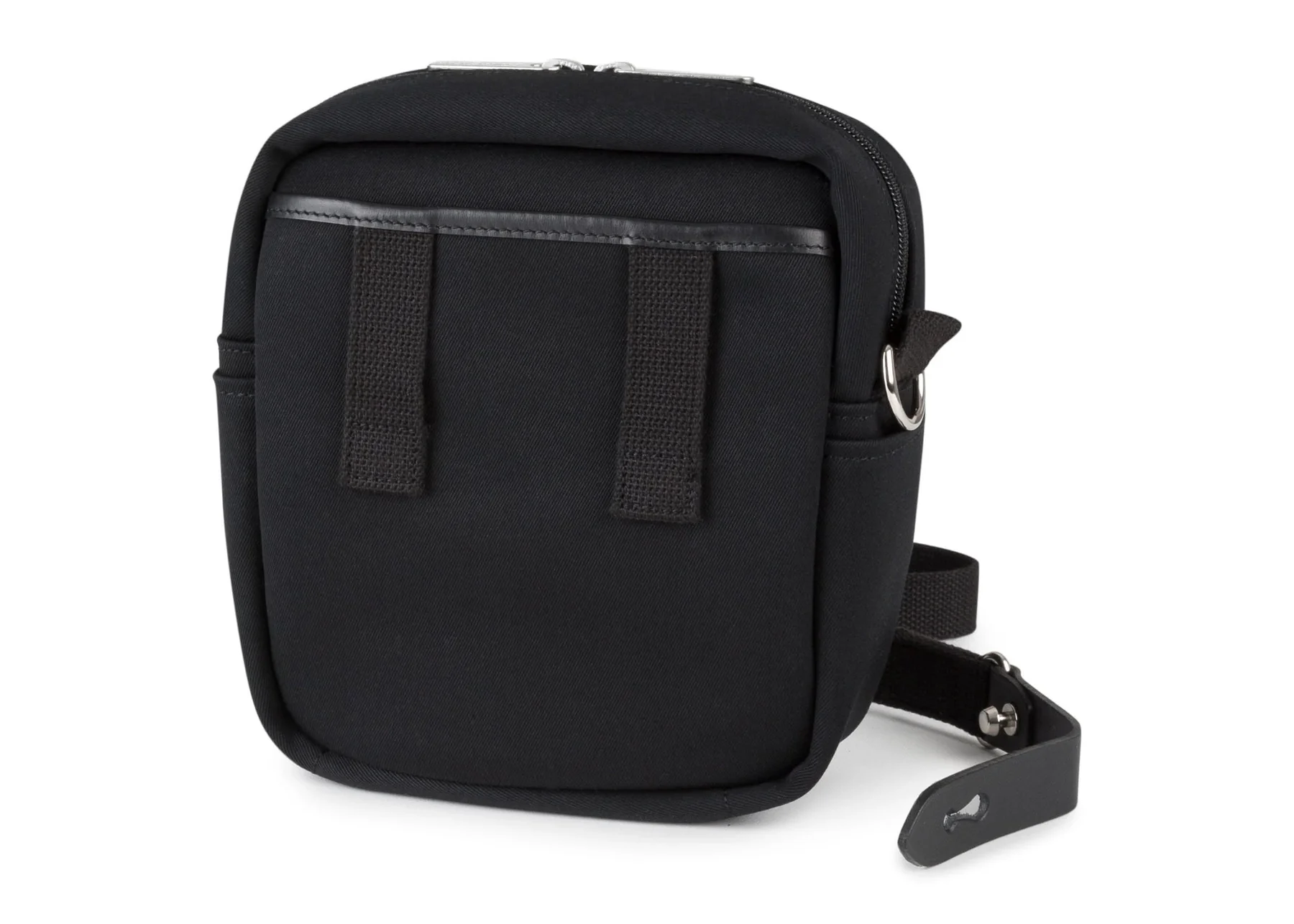 Billingham Pola Stowaway Pouch Black Canvas Black Leather