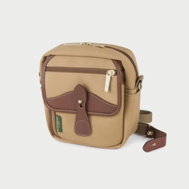 Billingham Pola Stowaway Pouch Khaki Canvas Tan Leather
