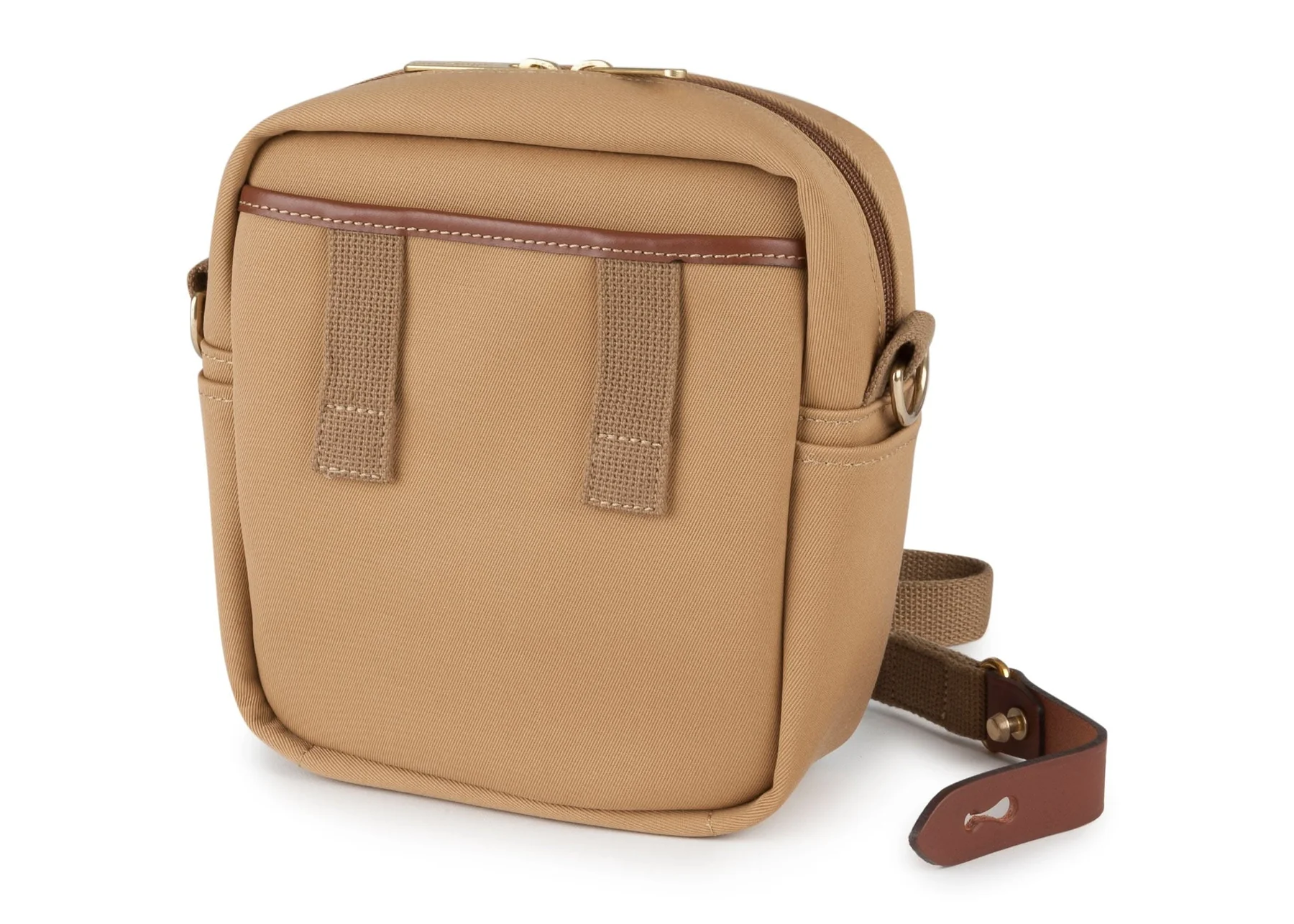 Billingham Pola Stowaway Pouch Khaki Canvas Tan Leather