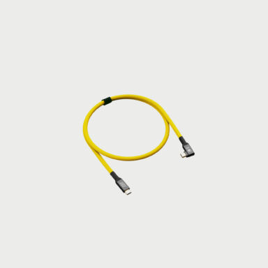 Cobraunion Usb C Cable 90 0 5m 40g Yellow Angled