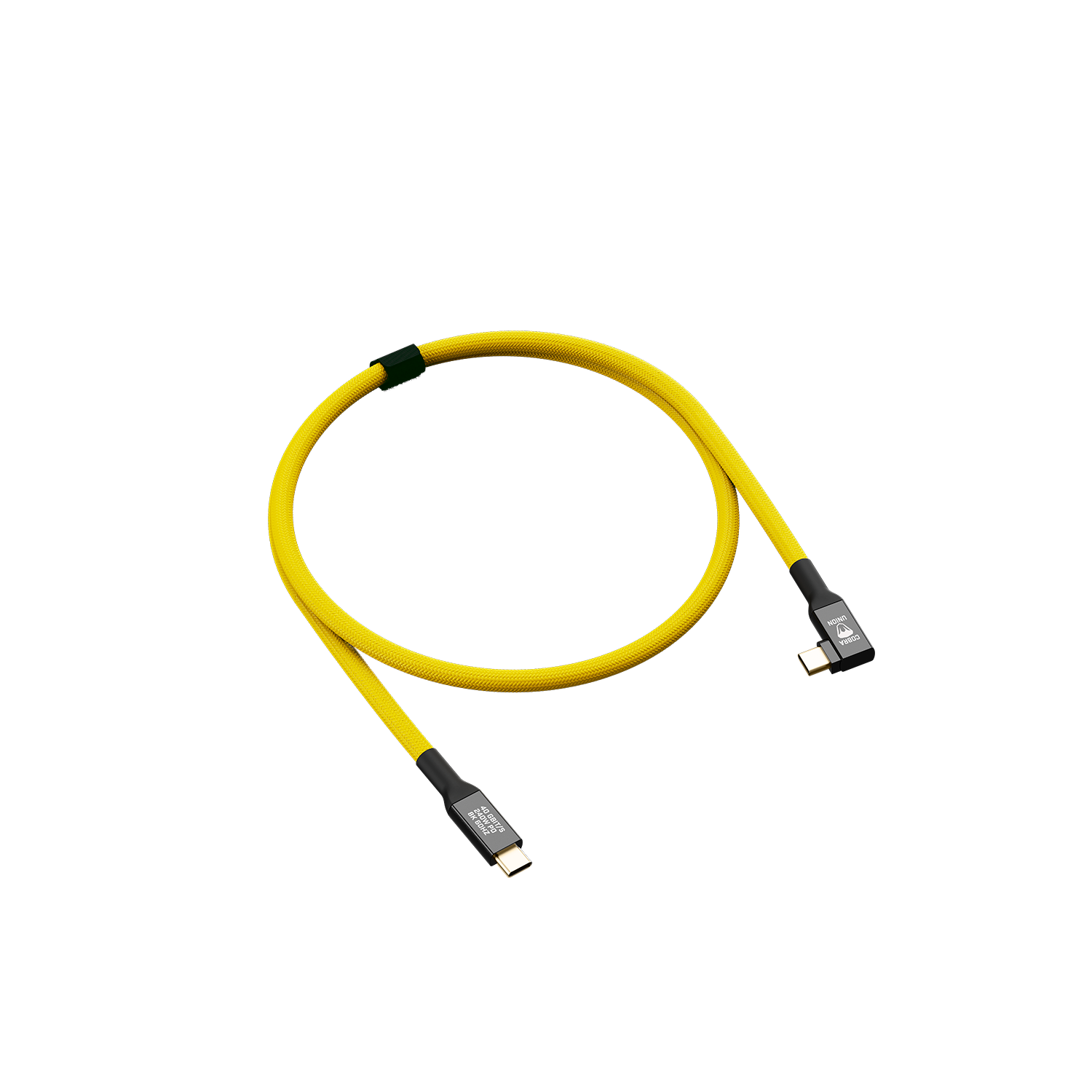 Cobraunion Usb C Cable 90 0 5m 40g Yellow Angled