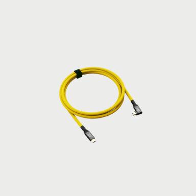 Cobraunion Usb C Cable 90 1 2m 40g Yellow Angled