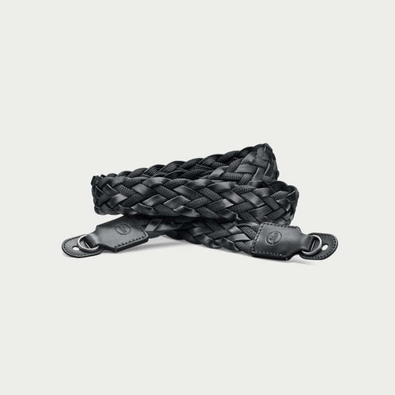 Leica Carrying Strap Flat Braided Rayon Leather Cord Black