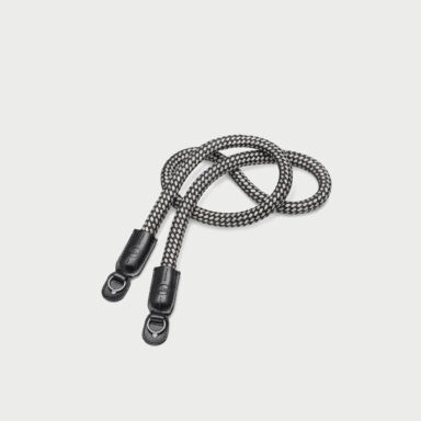 Leica Carrying Strap Round Braided Rayon Leather Cord Black White