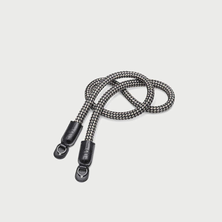 Leica Carrying Strap Round Braided Rayon Leather Cord Black White