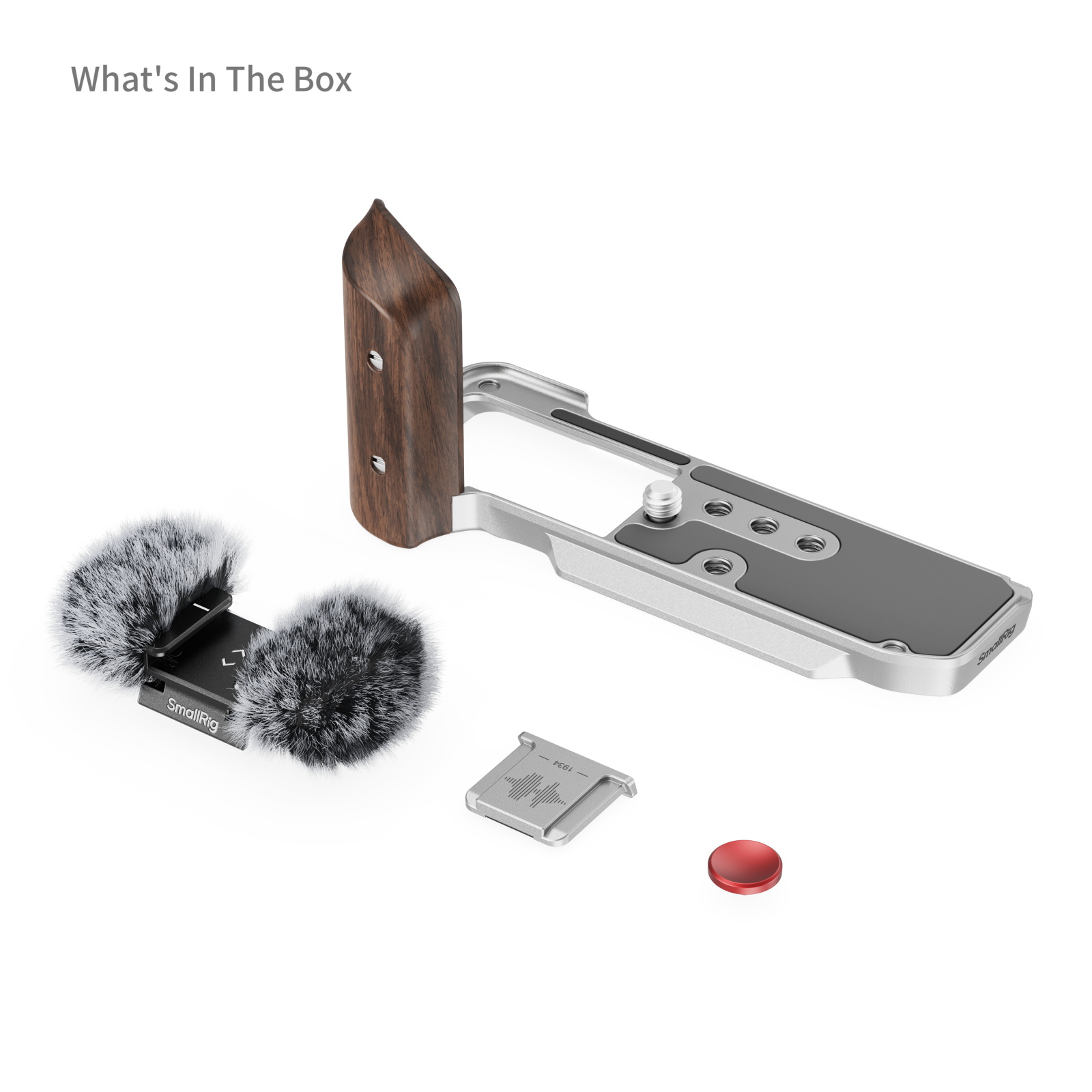 5261 L Shape Mount Plate With Wooden Handle For Fujifilm X M5 Silver