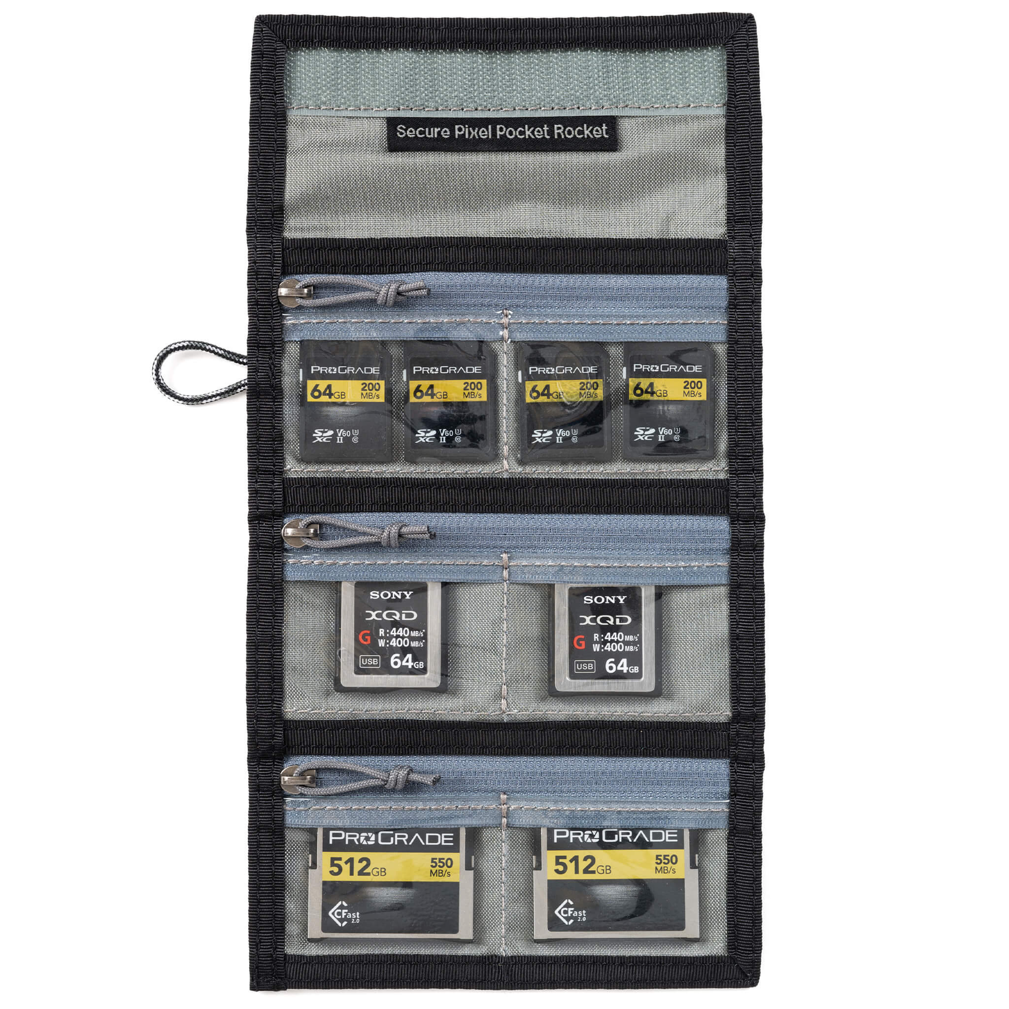 Secure Pixel Pocket Rocket V2 Black Slate Pouch