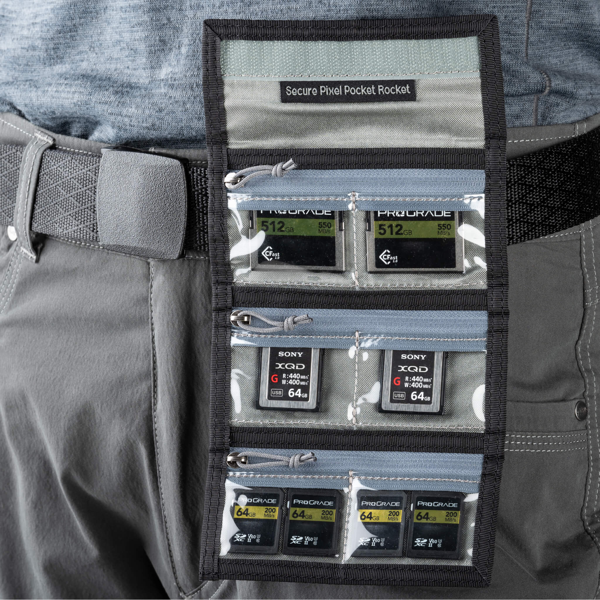Secure Pixel Pocket Rocket V2 Black Slate Pouch